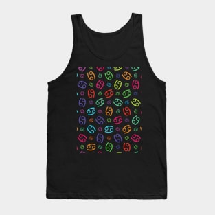 Pattern Cancer Zodiac Sign Horoscope Astrology Symbol Creme Tank Top